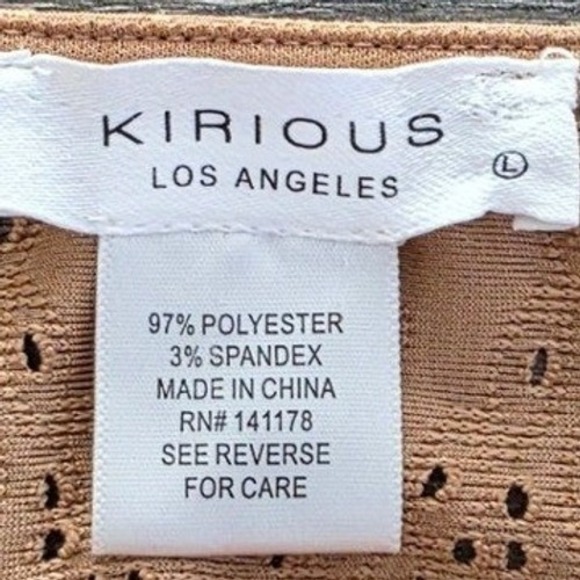 KIRIOUS LA Womens Size L Dainty Brown Long Sleeve Cropped Top Babydoll Coquette - Picture 5 of 13